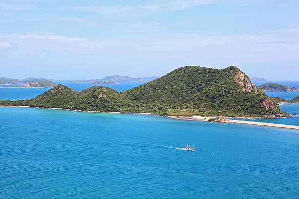 istock Island and blue sky with the boat 460669655
