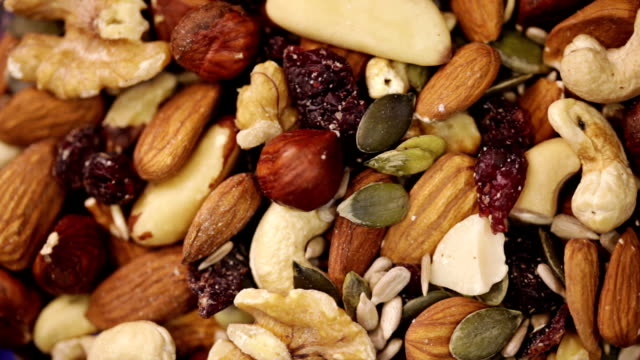 Nuts and seeds mix. Food background