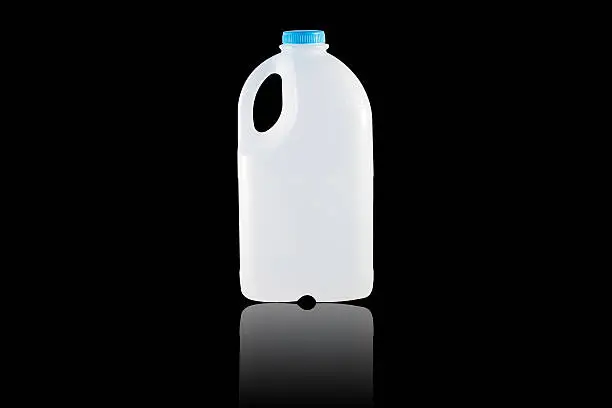 A Gallon Milk isolate on the black background