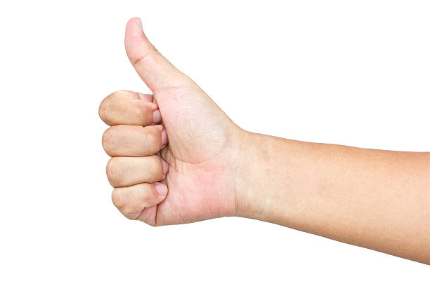 istock Hand of Asian man giving like. 460683411