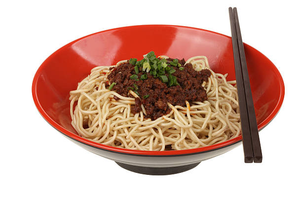 istock Chinese wheat noodles with black bean sauce 460687623