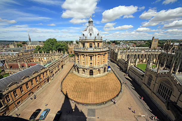 Etremely wideangle photo of Radcliffe Camera, Oxford stock photo