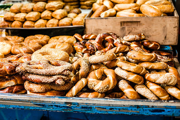 istock Bread with Caraway Seeds on bazaar in Tel Aviv, Israel 460696811