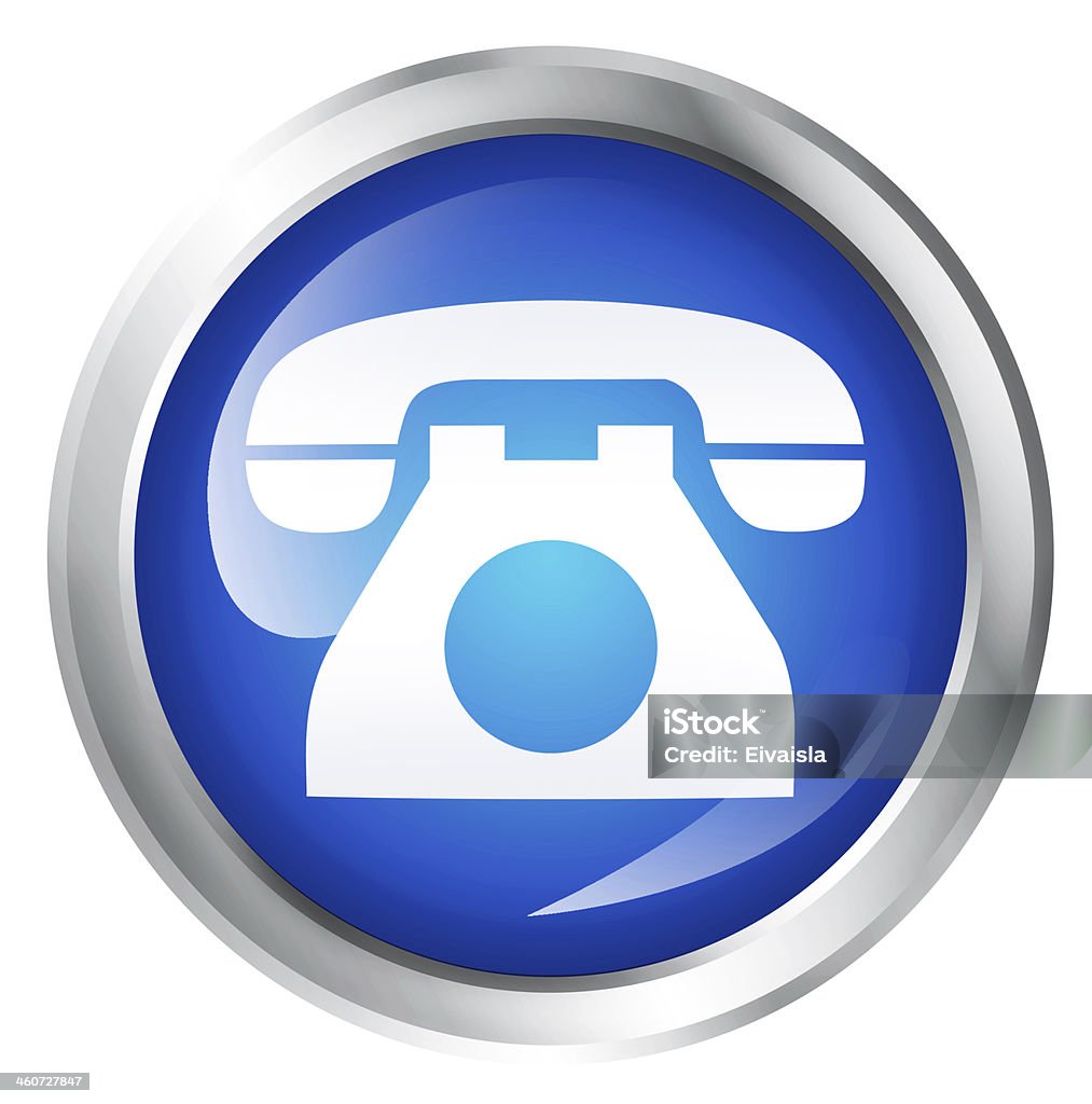 Telefon-Symbol - Lizenzfrei Blau Stock-Foto