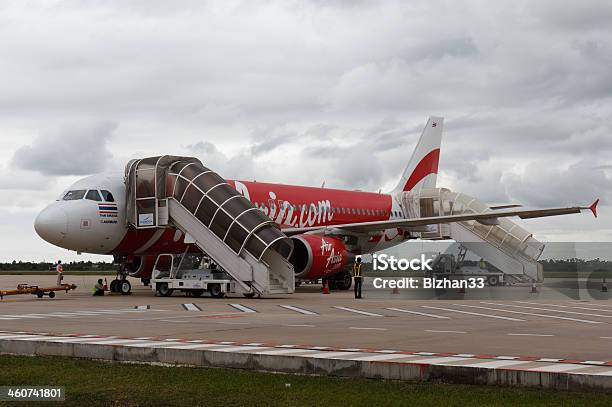 Airasia Aircraft After Landing At Siem Reap Airport Stock Photo - Download Image Now