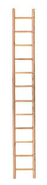 Wooden ladder stock photo