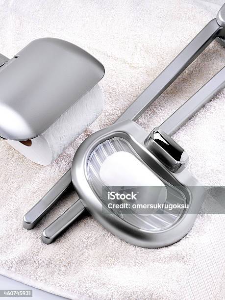 Bathroom Accessories Stock Photo - Download Image Now - Bar Of Soap, Change Dispenser, Close-up