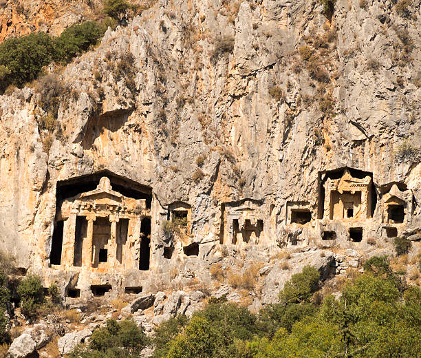 istock Likijsky tombs on the river Daljan, Turkey 460748433