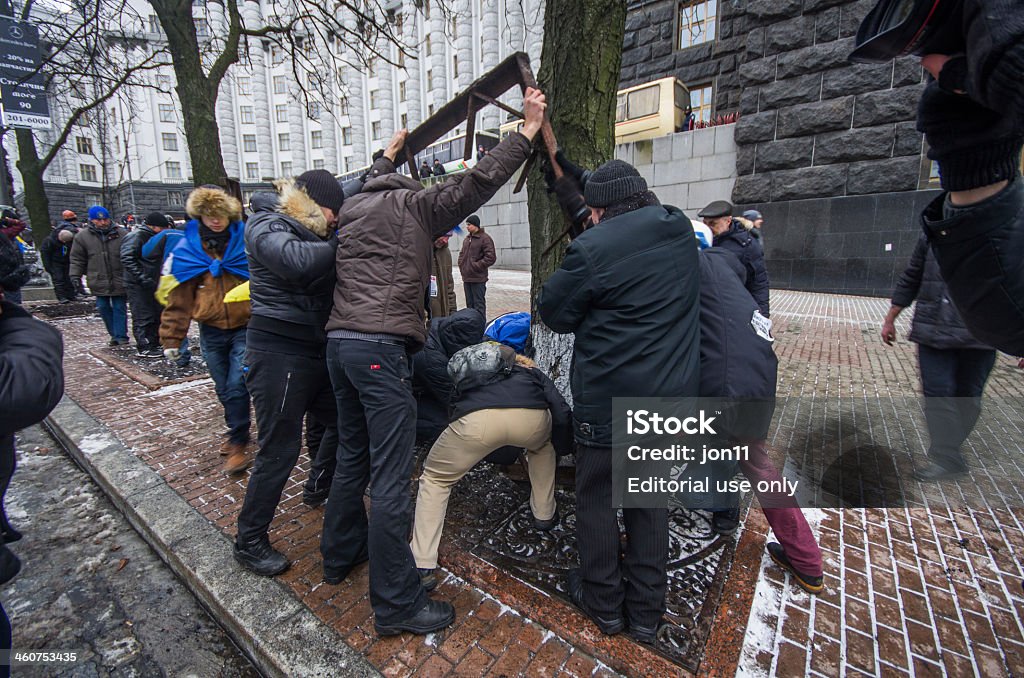 Anti-governo protesto na Ucrânia - Foto de stock de Adulto royalty-free