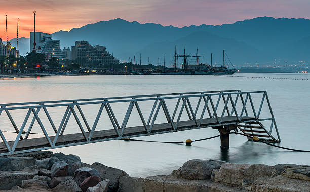 istock Morning view on the Red sea and hotels, Eilat 460759959