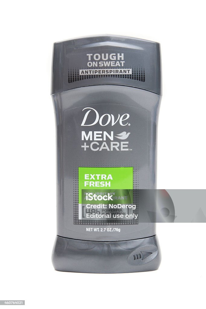 Dove Men's Antiperspirant roll on stick. West Palm Beach, USA - December 15, 2013: Dove Men Plus Care Antiperspirant roll on stick deodorant. Dove products are made by Unilever. Deodorant Stock Photo