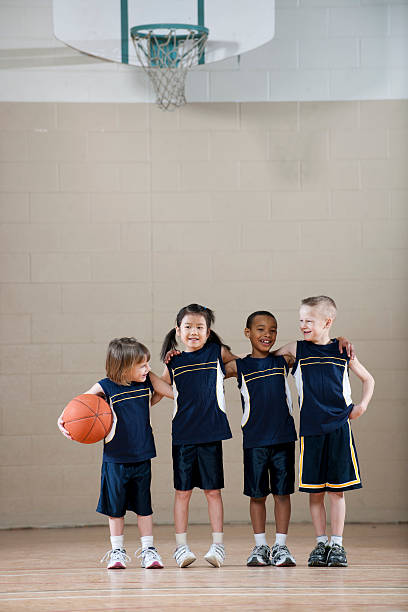 istock Diverse Childrens Basketball Team 460769657