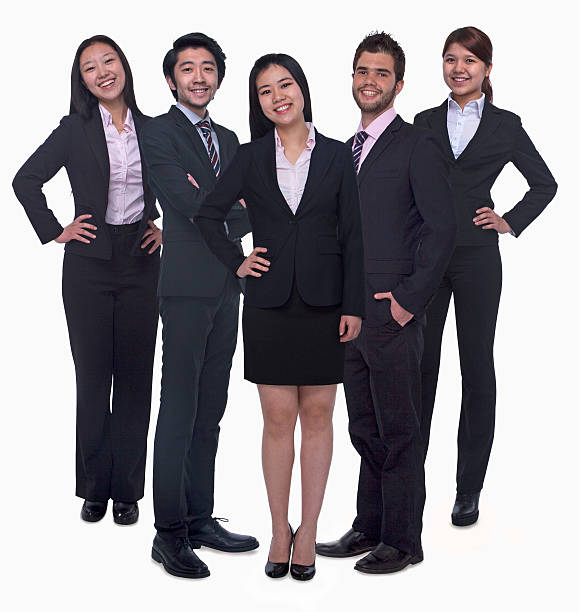 businesswomen e empresário - chinese ethnicity latin american and hispanic ethnicity multi ethnic group business person imagens e fotografias de stock