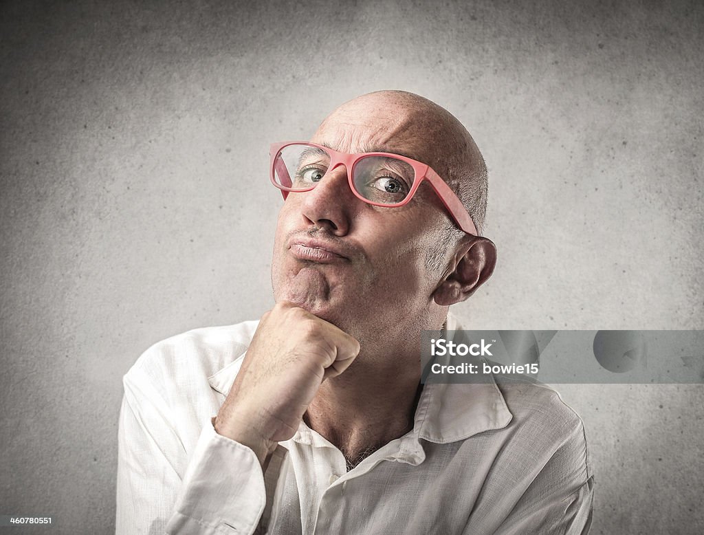 Thinking Man a man is thinking and deciding Adult Stock Photo