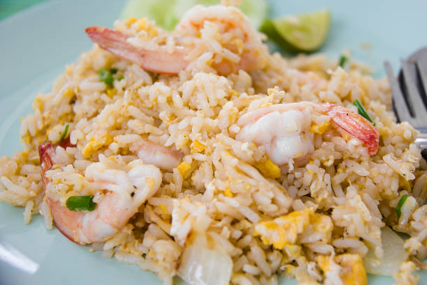 istock Fried rice with shrimp, Thai food 460781699