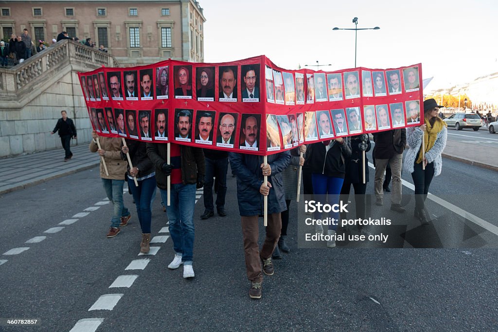 Grande protesto na posse dos Iranianos em Estocolmo, Suécia - Royalty-free Ao Ar Livre Foto de stock