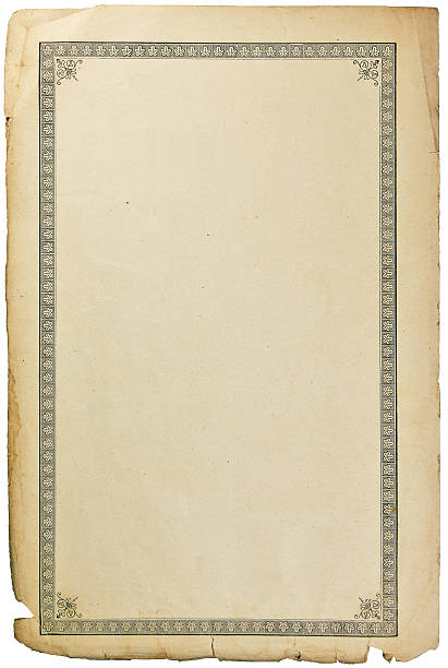 istock Old grungy book paper sheet page with vignette, isolated 460822501