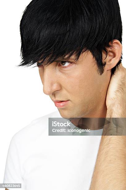 서늘함 젊은 남자 T 셔츠에 대한 스톡 사진 및 기타 이미지 - T 셔츠, 갈색 눈, 검정 머리