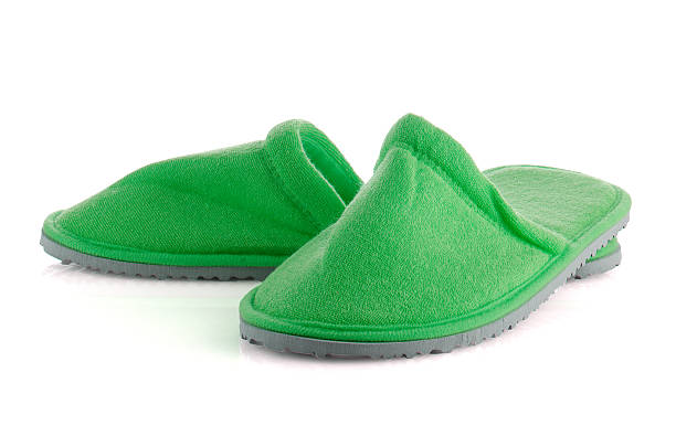 istock Pair of green slippers 460842757