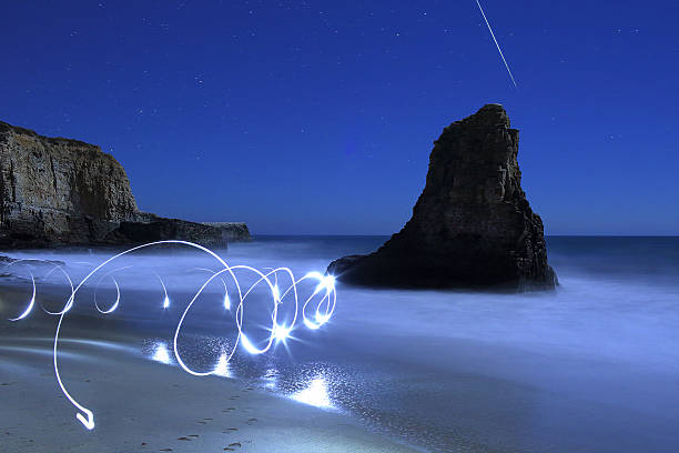 Geminid Meteor over Davenport Beach