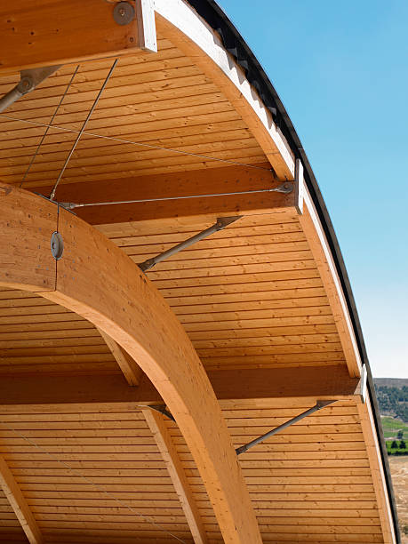 istock Architectural Detail of wooden ceiling 460845337
