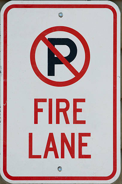 istock Fire Lane No Parking Sign 460846087
