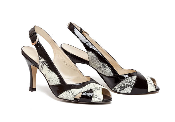 istock Pair of elegance summer female shoes 460851215