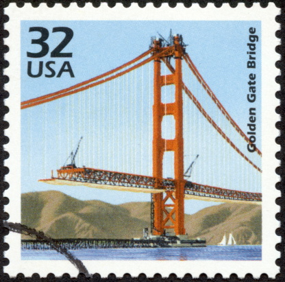 Postage Stamp of Golden Gate Bridge