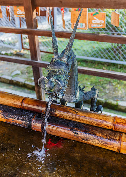 dragon fountain at kofukuji temple in nara - 興福寺 奈良 個照片及圖片檔
