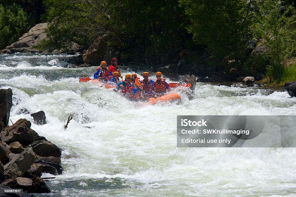 Rafting in Clear Creek - Foto stock royalty-free di Acqua