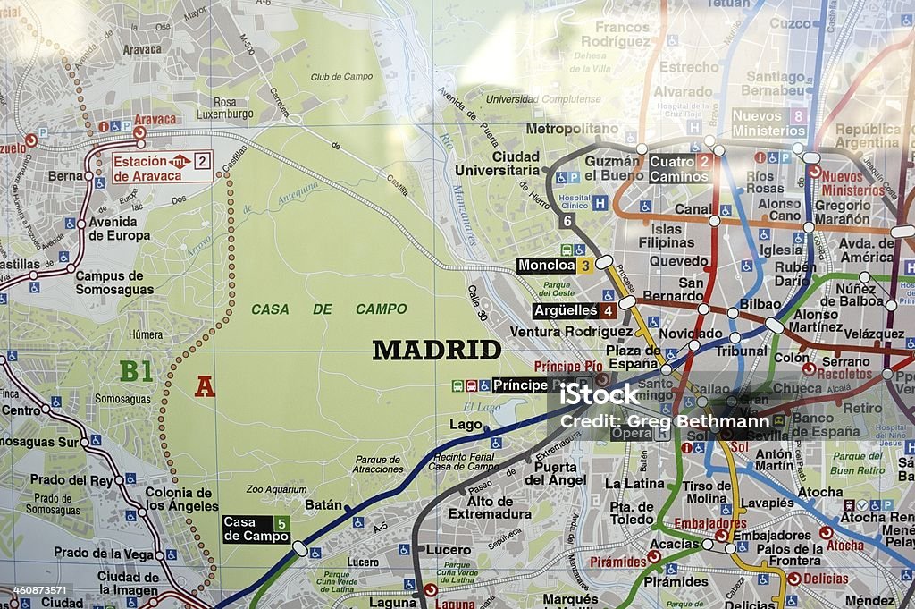 Mapa de Madrid - Foto de stock de Madrid libre de derechos