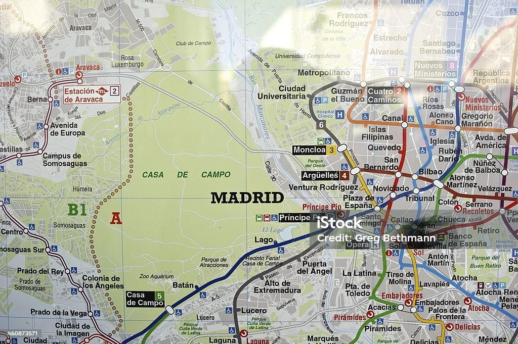 マドリッドのマップ - マドリード市のロイヤリティフリーストックフォト