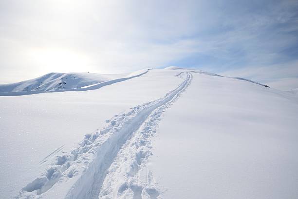 ski touring - telemark skiing stock-fotos und bilder