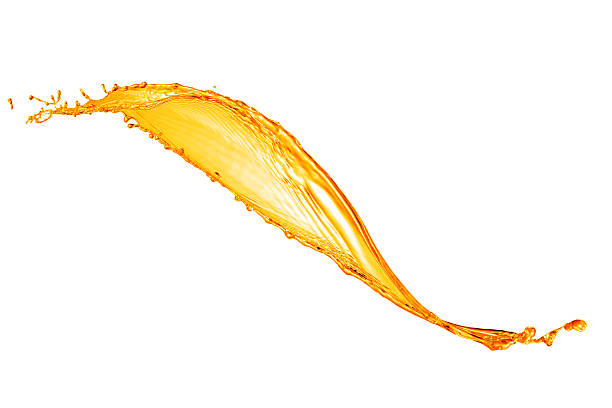 istock orange water splash isolated on white 460889935