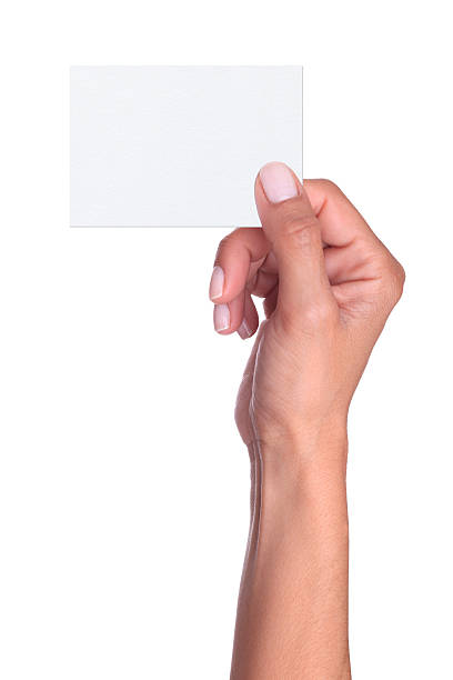 istock Hand holding a blank business card (Isolated) 460896163