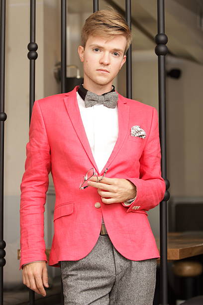 istock Young handsome stylish man posing indoor 460899901