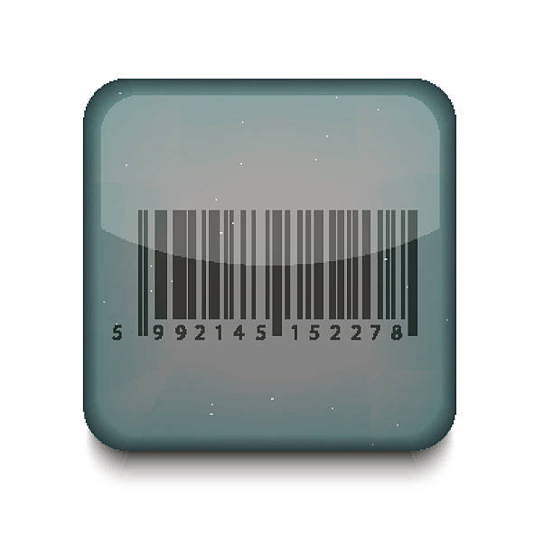 ilustrações de stock, clip art, desenhos animados e ícones de vector ícone de código de barras.  eps10.  fácil de editar - identity id card name tag badge
