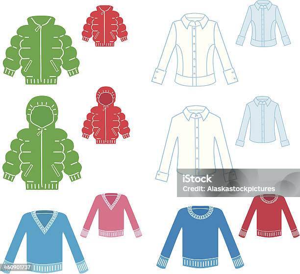 Clothes Clothes Organisation Stock Illustration - Download Image Now - Bib Collar, Blouse, Blue