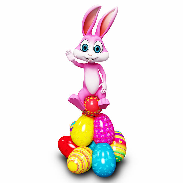 istock happy bunny on pile of eggs 460909795