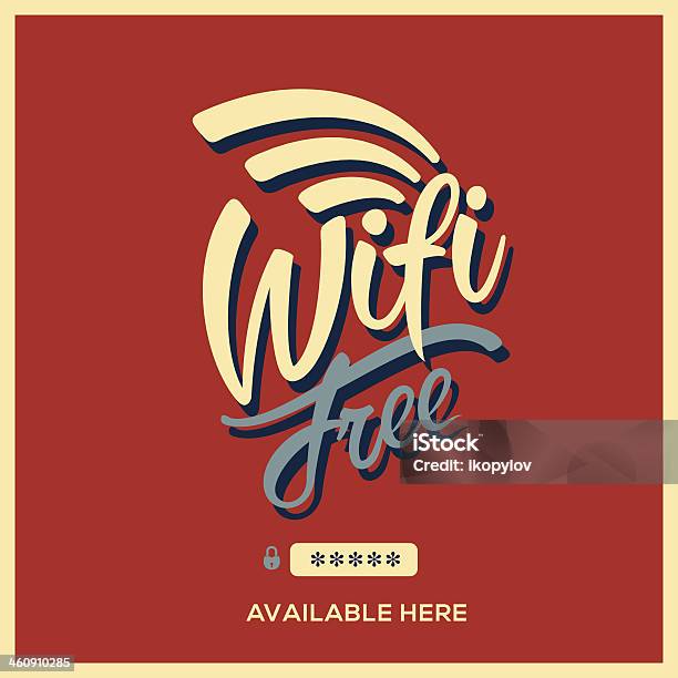 Free Wifi Symbol Retro Style Stock Illustration - Download Image Now - Application Form, Art, Art And Craft