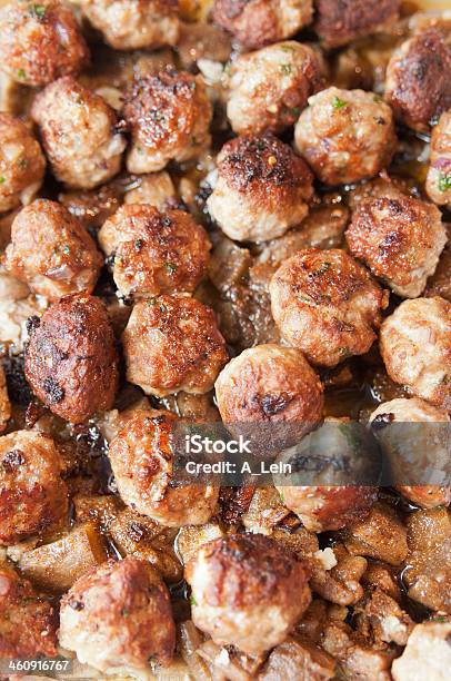 Home Made Meatballs With Eggplant Stock Photo - Download Image Now - Beef, Beef Stew, Crockery