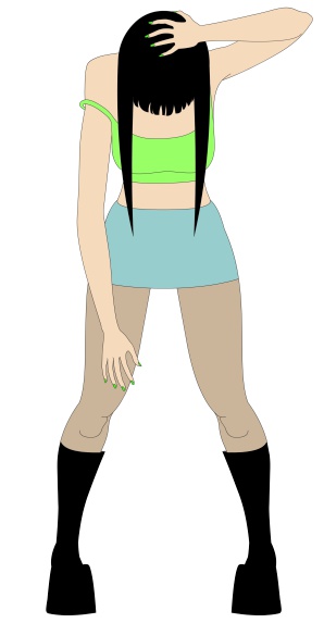 Digital Illustration of a Comic Girl
