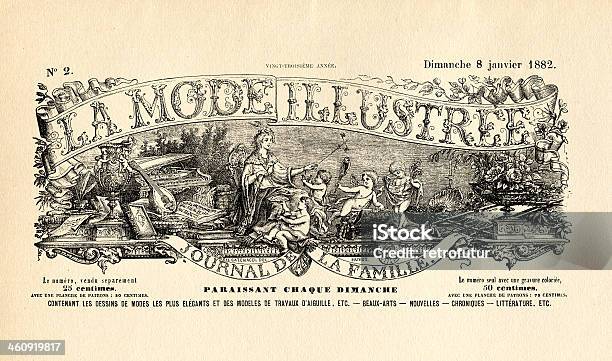 French Ephemera Stock Illustration - Download Image Now - 19th Century, 19th Century Style, Abstract