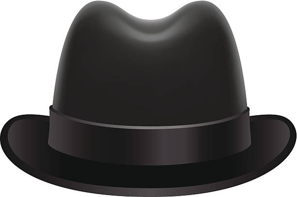 ilustraciones, imágenes clip art, dibujos animados e iconos de stock de sombrero homburg - sombrero homburg