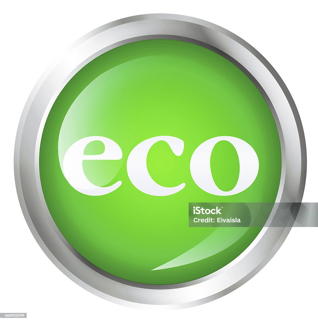 eco-Symbol - Lizenzfrei Bedienungsknopf Stock-Foto