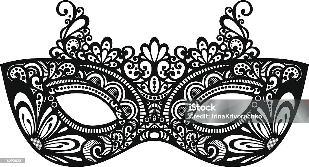 Beautiful Masquerade Mask (Vector) Beautiful Masquerade Mask (Vector), Patterned design White Background stock vector