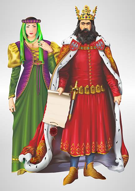 King and Queen Illustration vector art illustration