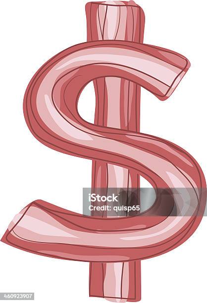 Bringing Home The Bacon Doodle Stock Illustration - Download Image Now - Bacon, Dollar Sign, Currency