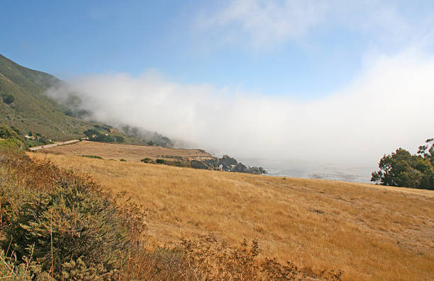 Fog shrouded view of the Saanich Peninsula on Vancouver Island, British Columbia