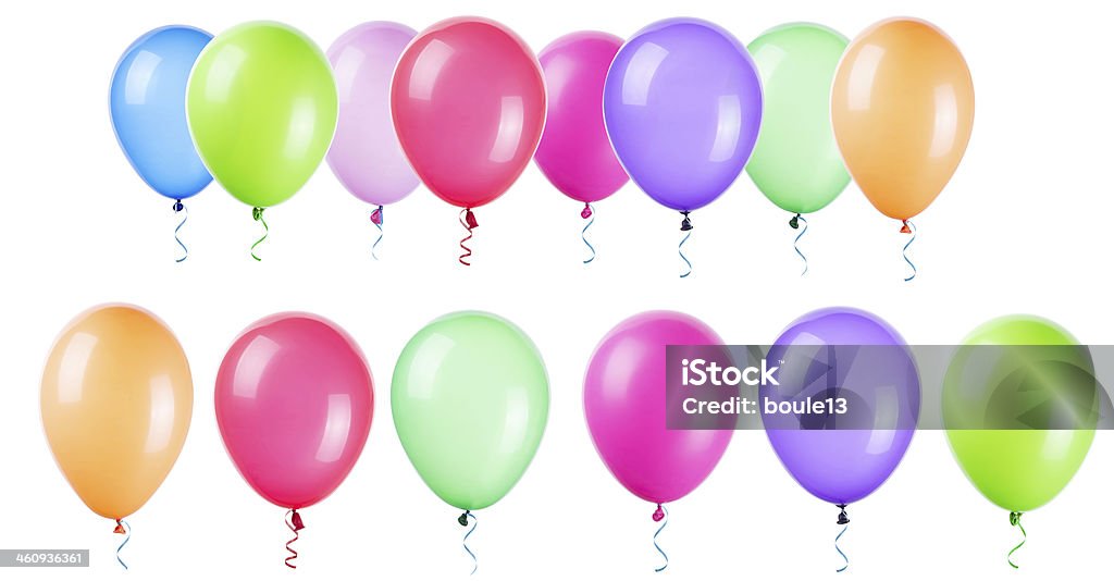 Voar balões isoladas - Royalty-free Balão de ar quente Foto de stock